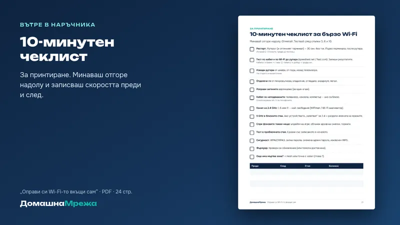 Чеклист за бързо Wi-Fi